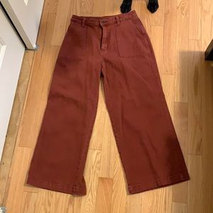 target rust wide leg pants